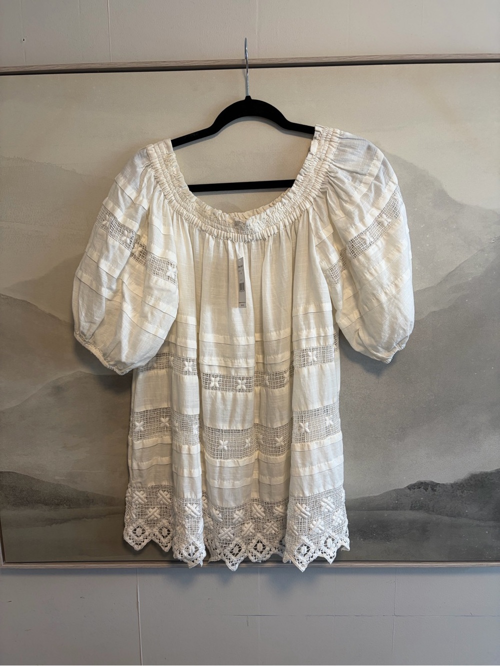 Free People Ivory Eyelet Peasant Blouse - Off-Shoulder Style